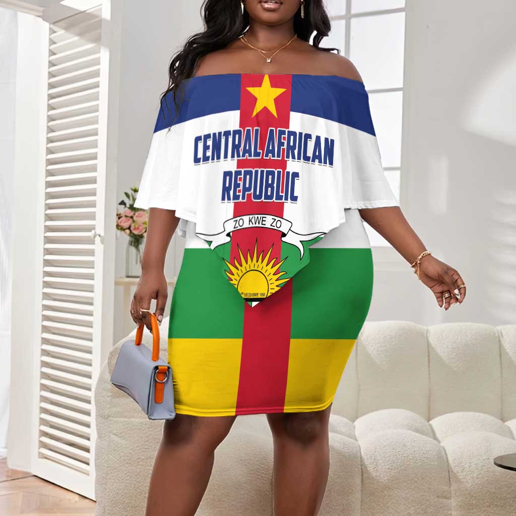 Personalized Central African Republic Off Shoulder Short Dress African Zo Kwe Zo