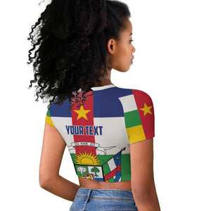 Personalized Central African Republic Raglan Cropped T shirt African Zo Kwe Zo