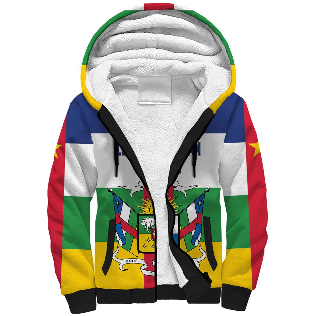 Personalized Central African Republic Sherpa Hoodie African Zo Kwe Zo