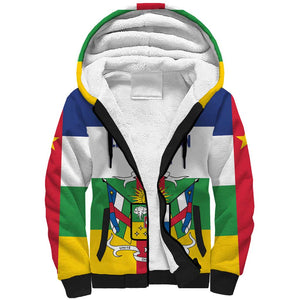 Personalized Central African Republic Sherpa Hoodie African Zo Kwe Zo