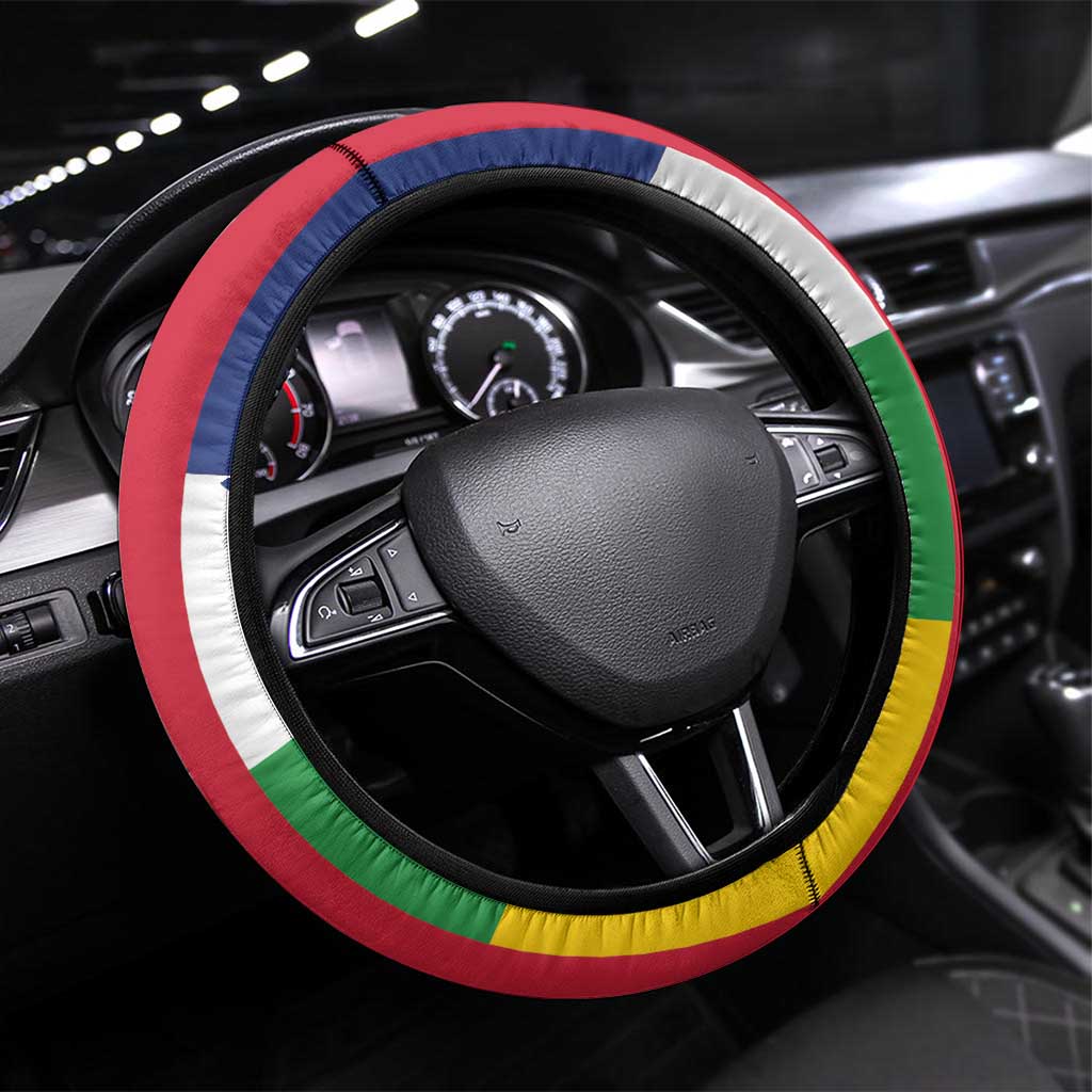 Central African Republic Steering Wheel Cover African Zo Kwe Zo