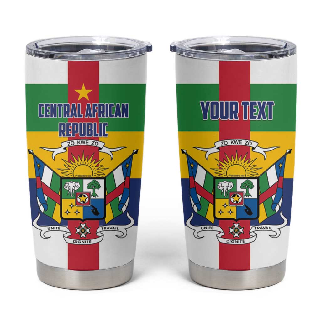 Personalized Central African Republic Tumbler Cup African Zo Kwe Zo