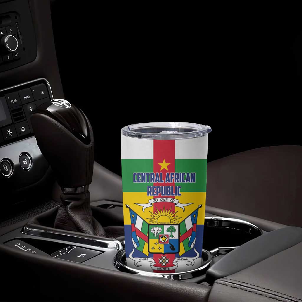 Personalized Central African Republic Tumbler Cup African Zo Kwe Zo