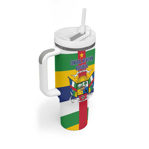 Personalized Central African Republic Tumbler With Handle African Zo Kwe Zo