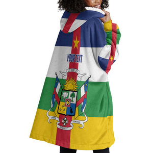 Personalized Central African Republic Wearable Blanket Hoodie African Zo Kwe Zo