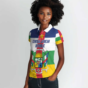 Personalized Central African Republic Women Polo Shirt African Zo Kwe Zo