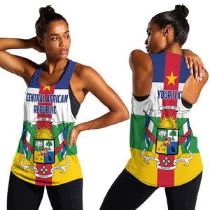 Personalized Central African Republic Women Racerback Tank African Zo Kwe Zo