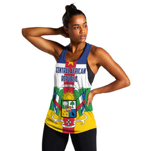 Personalized Central African Republic Women Racerback Tank African Zo Kwe Zo