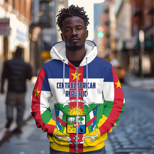 Personalized Central African Republic Zip Hoodie African Zo Kwe Zo