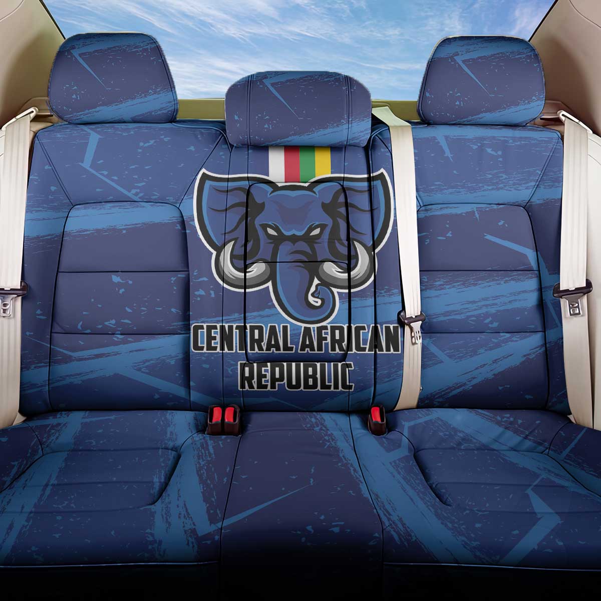 Central African Republic Football Back Car Seat Cover African Come On Les Fauves