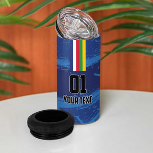 Custom Central African Republic Football 4 in 1 Can Cooler Tumbler African Come On Les Fauves