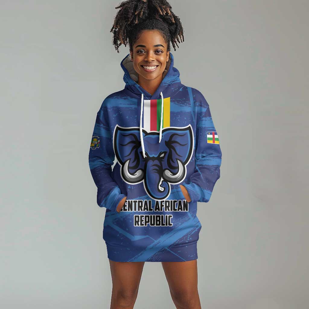 Custom Central African Republic Football Hoodie Dress African Come On Les Fauves