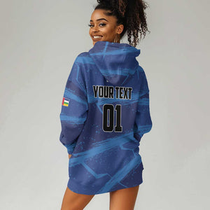 Custom Central African Republic Football Hoodie Dress African Come On Les Fauves