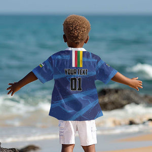 Custom Central African Republic Football Kid Hawaiian Shirt African Come On Les Fauves