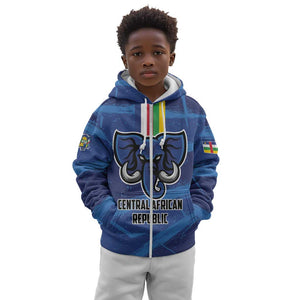 Custom Central African Republic Football Kid Hoodie African Come On Les Fauves