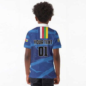 Custom Central African Republic Football Kid Polo Shirt African Come On Les Fauves