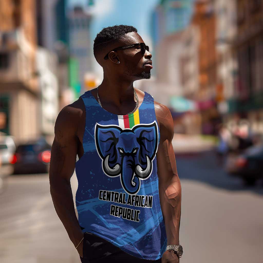 Custom Central African Republic Football Men Tank Top African Come On Les Fauves