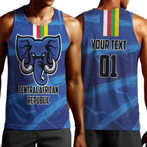 Custom Central African Republic Football Men Tank Top African Come On Les Fauves