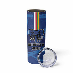 Custom Central African Republic Football Skinny Tumbler African Come On Les Fauves