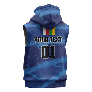 Custom Central African Republic Football Sleeveless Hoodie African Come On Les Fauves - African Pride