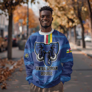 Custom Central African Republic Football Sweatshirt African Come On Les Fauves