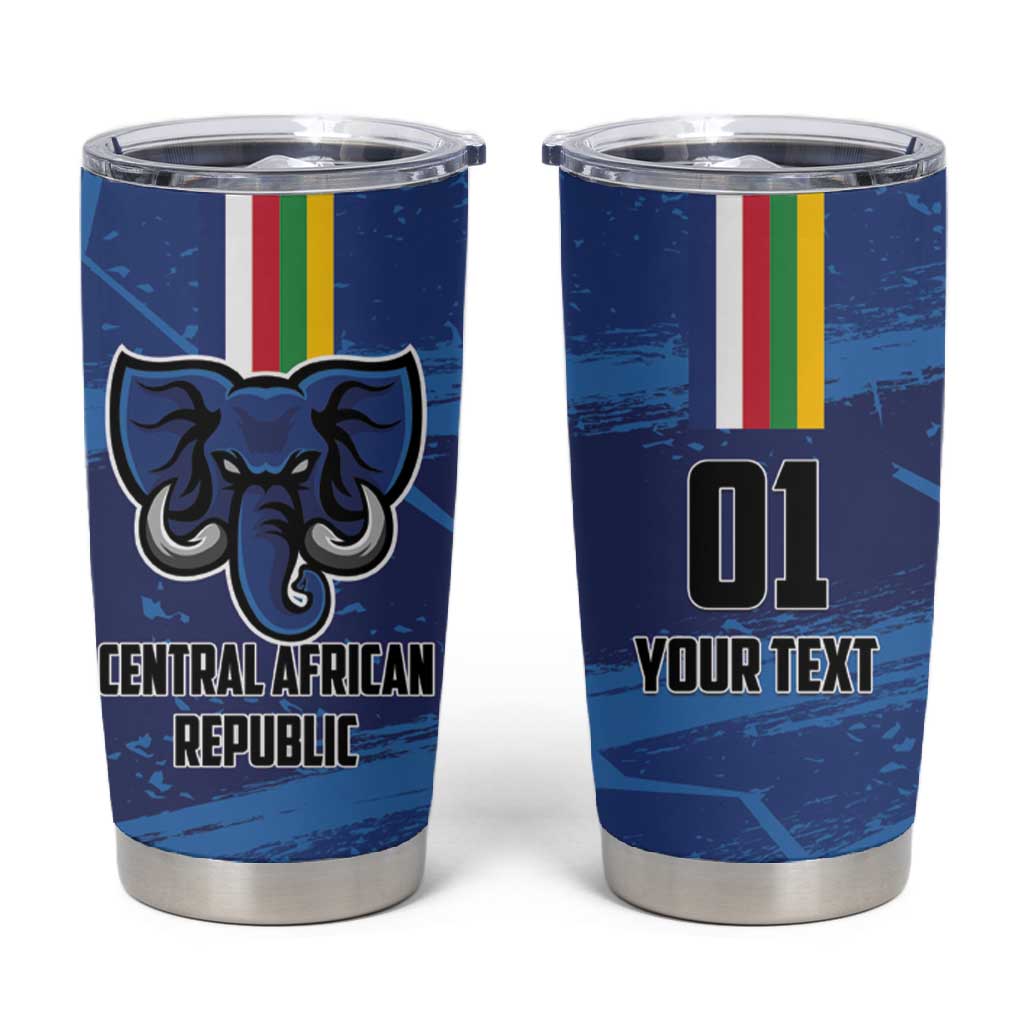 Custom Central African Republic Football Tumbler Cup African Come On Les Fauves