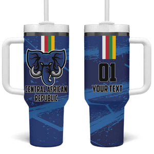 Custom Central African Republic Football Tumbler With Handle African Come On Les Fauves