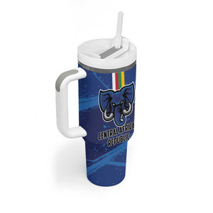 Custom Central African Republic Football Tumbler With Handle African Come On Les Fauves