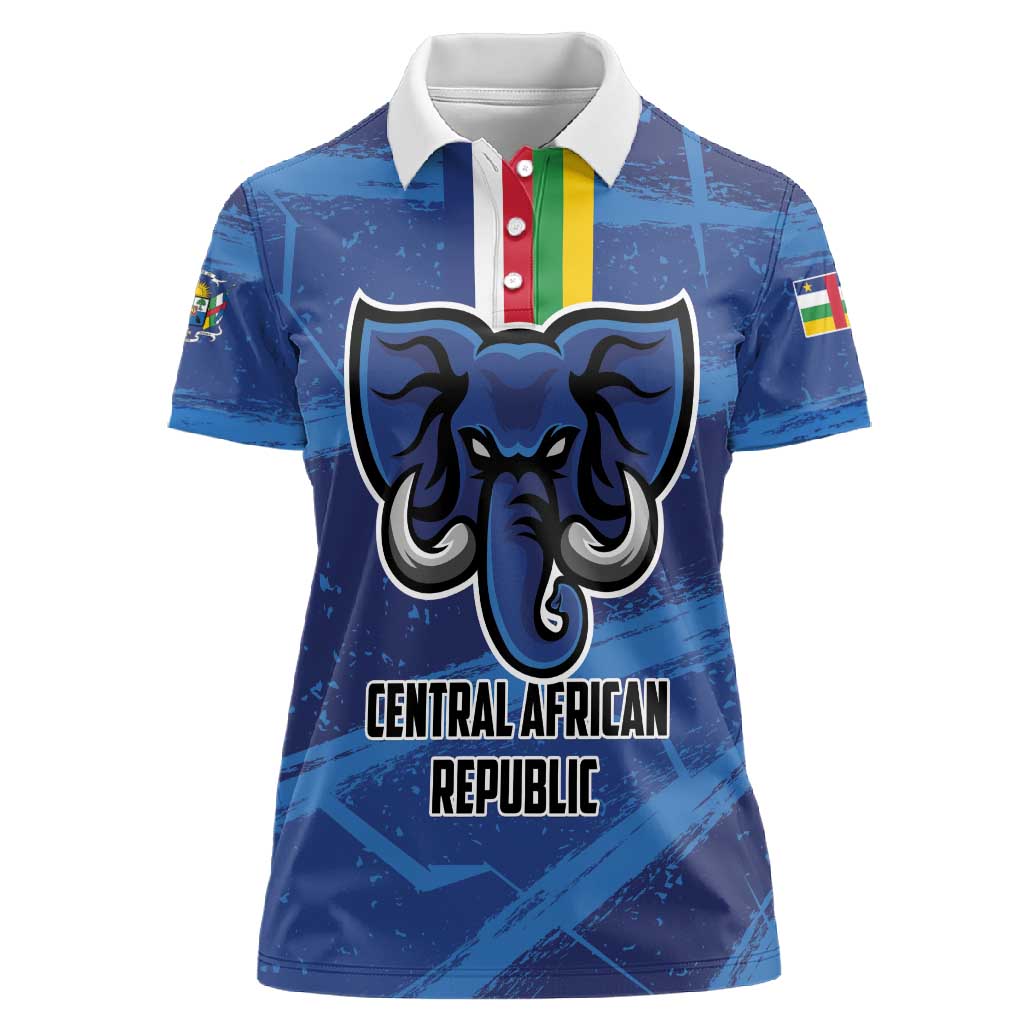 Custom Central African Republic Football Women Polo Shirt African Come On Les Fauves