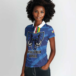 Custom Central African Republic Football Women Polo Shirt African Come On Les Fauves