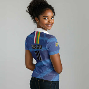 Custom Central African Republic Football Women Polo Shirt African Come On Les Fauves