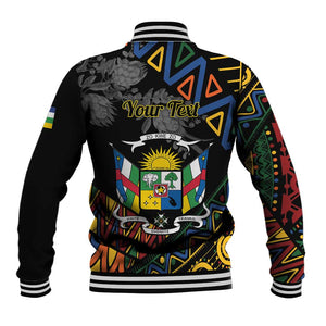 Personalized Central African Republic Baseball Jacket Protea - African Pattern LT01