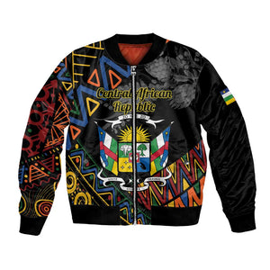 Personalized Central African Republic Bomber Jacket Protea - African Pattern