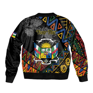 Personalized Central African Republic Bomber Jacket Protea - African Pattern