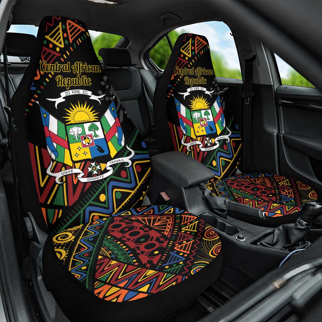 Central African Republic Car Seat Cover Protea - African Pattern