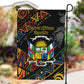 Central African Republic Garden Flag Protea - African Pattern