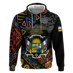 Personalized Central African Republic Hoodie Protea - African Pattern