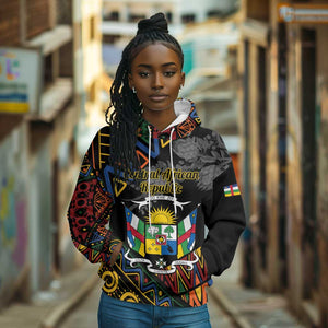 Personalized Central African Republic Hoodie Protea - African Pattern