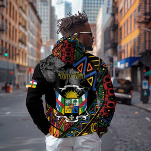 Personalized Central African Republic Hoodie Protea - African Pattern