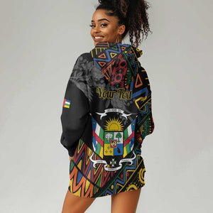 Personalized Central African Republic Hoodie Dress Protea - African Pattern