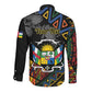 Personalized Central African Republic Long Sleeve Button Shirt Protea - African Pattern