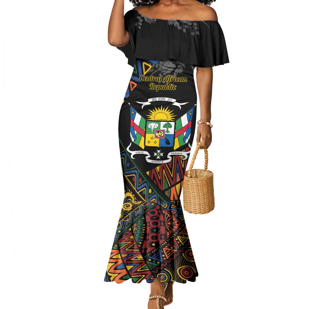 Personalized Central African Republic Mermaid Dress Protea - African Pattern