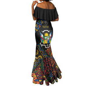 Personalized Central African Republic Mermaid Dress Protea - African Pattern