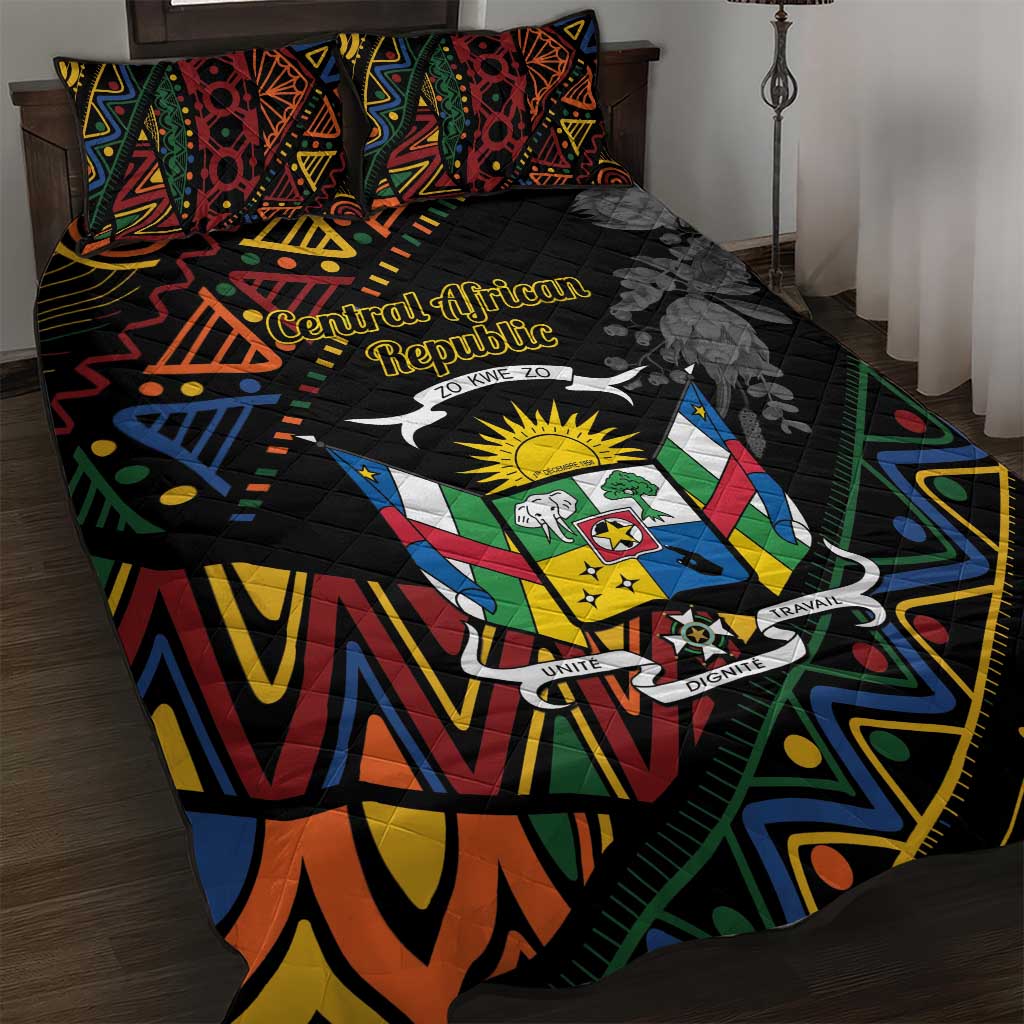 Central African Republic Quilt Bed Set Protea - African Pattern