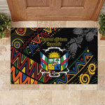Central African Republic Rubber Doormat Protea - African Pattern