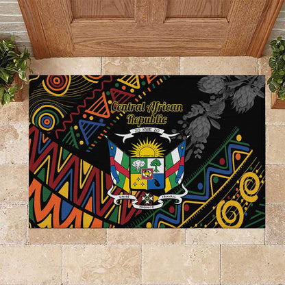 Central African Republic Rubber Doormat Protea - African Pattern