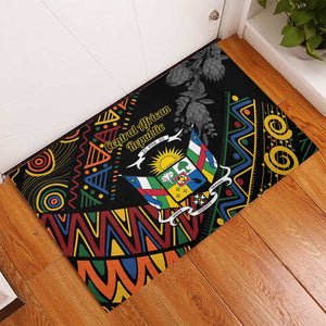 Central African Republic Rubber Doormat Protea - African Pattern