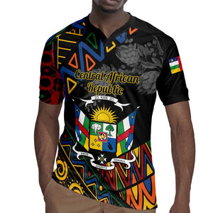 Personalized Central African Republic Rugby Jersey Protea - African Pattern