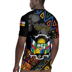 Personalized Central African Republic Rugby Jersey Protea - African Pattern