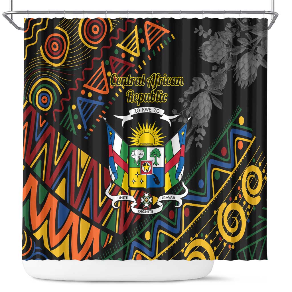 Central African Republic Shower Curtain Protea - African Pattern